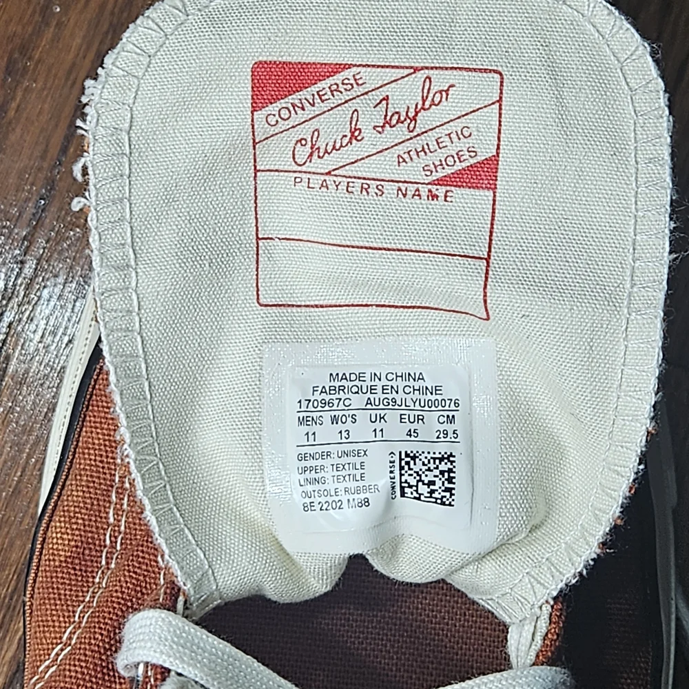 Converse Chuck 70 OX Sunny Daze Rustic Orange Mens Size 11 / Womens SIze 13 - Picture 3 of 6